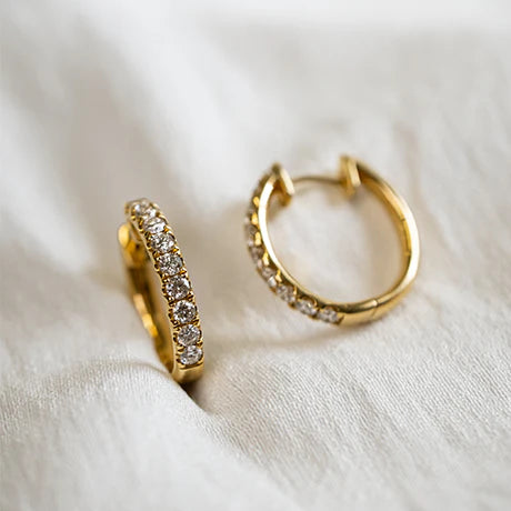 Diamond Hoop Earrings