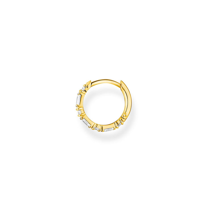 Thomas Sabo Hoop Earring White Stones Gold Plated