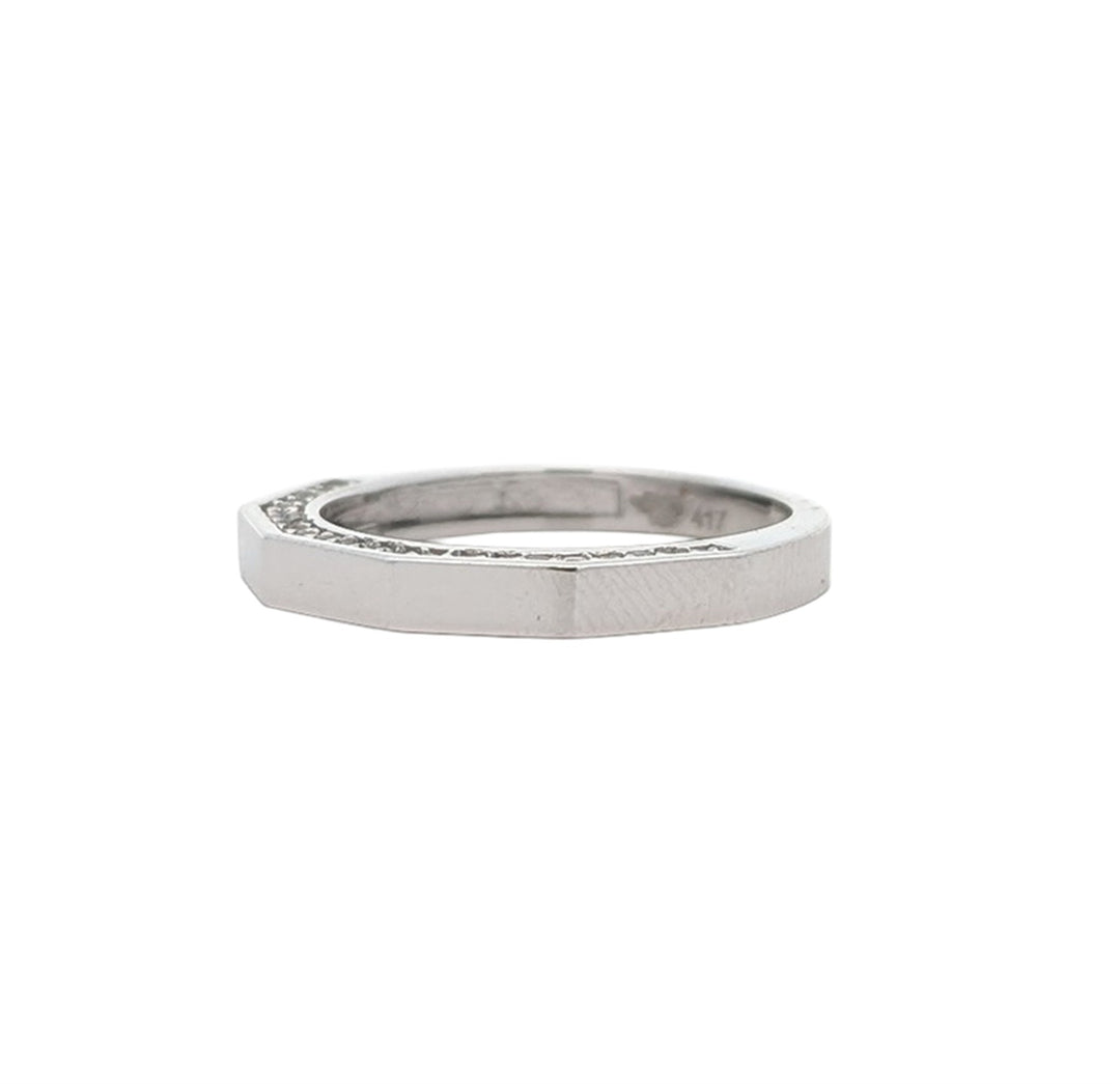 10KT White Gold CZ Ring