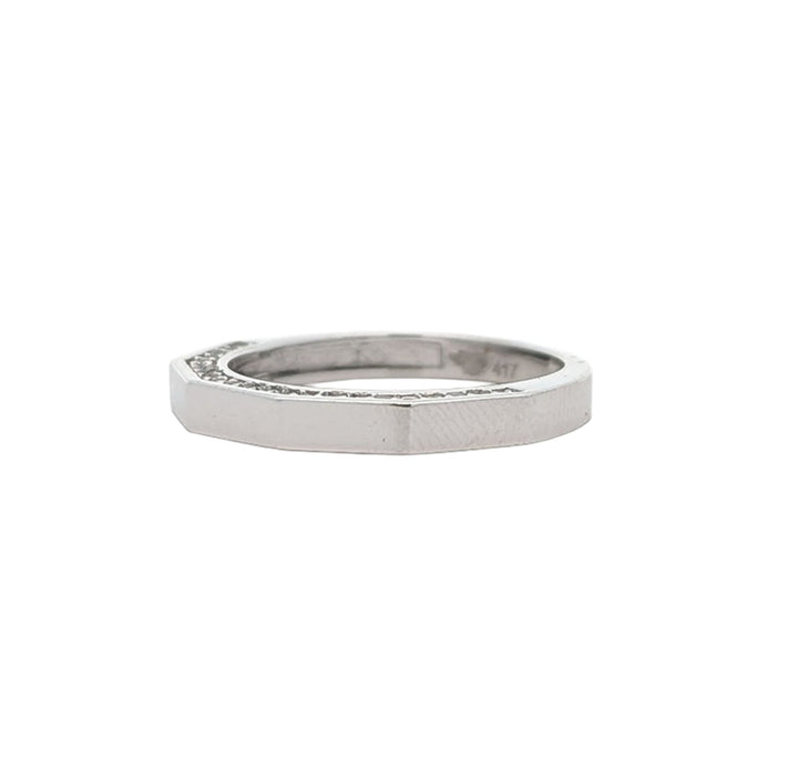 10KT White Gold CZ Ring