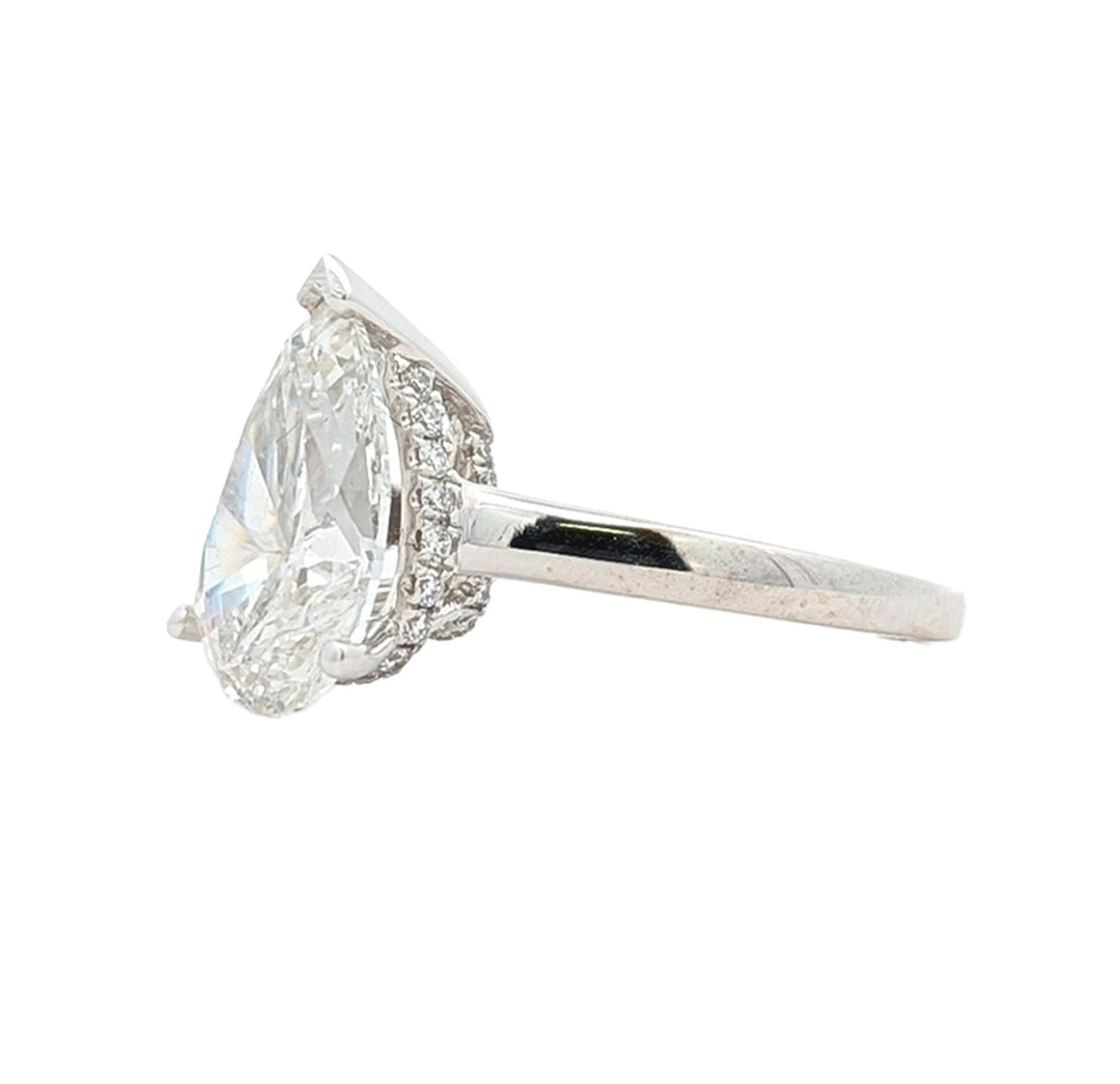 18KT White Gold 3.32ctw Lab-Grown Diamond Engagement Ring