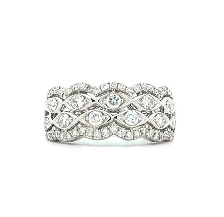 14KT White Gold 0.77ctw Diamond Fashion Band