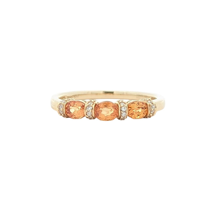 14KT Yellow Gold Citrine and Diamond Estate Ring