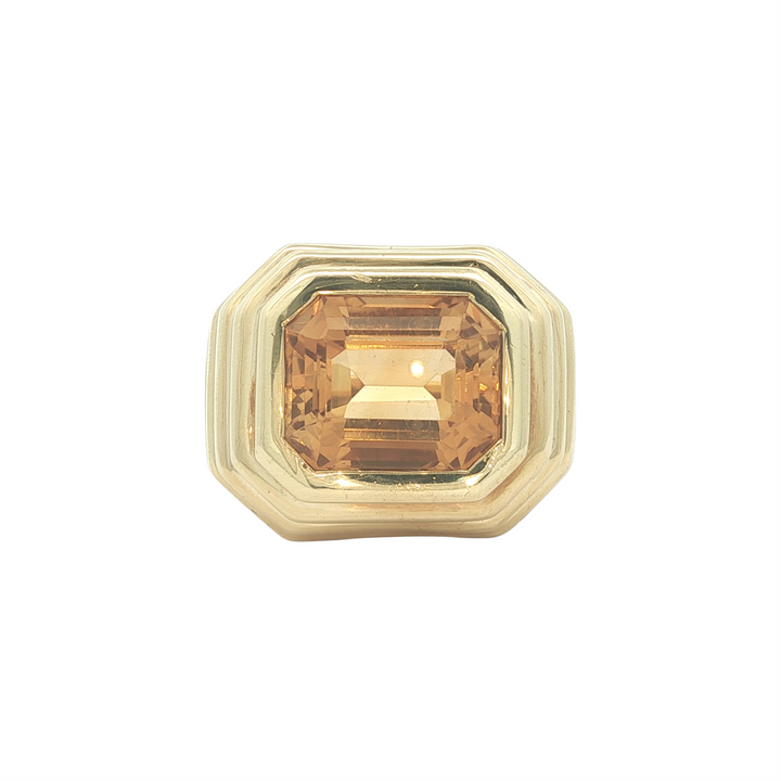 18KT Yellow Gold Citrine Solitaire Ring