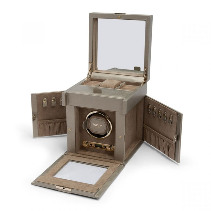 Palermo Single Watch Winder with Jewellery Storage