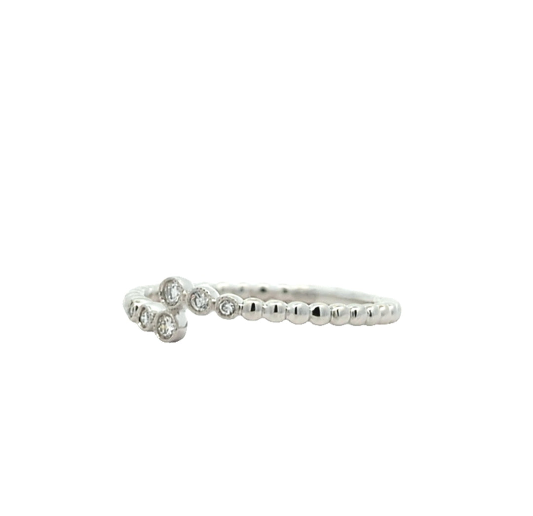14KT White Gold 0.08ctw Diamond Ring
