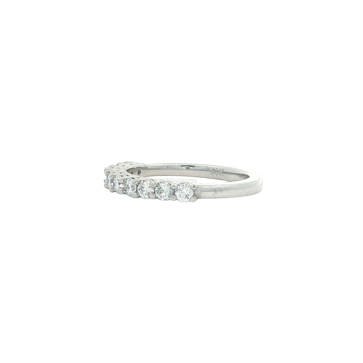 14KT White Gold 0.60ct Diamond Half Anniversay Band