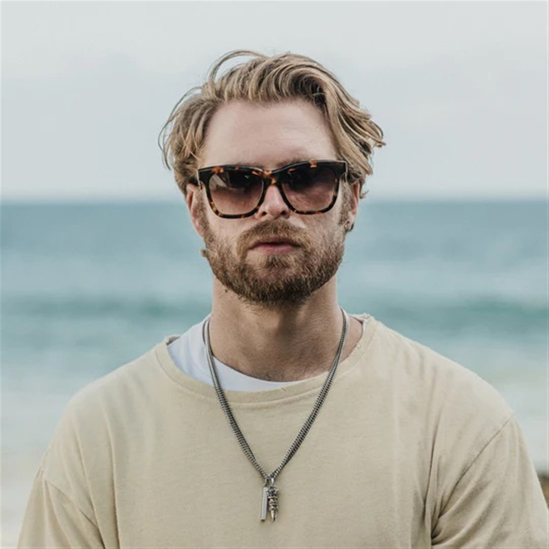 King Baby - Plain Silver Bar Pendant - 24"