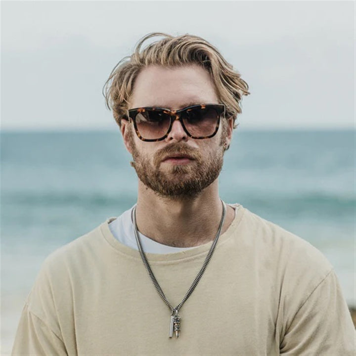 King Baby - Plain Silver Bar Pendant - 24"