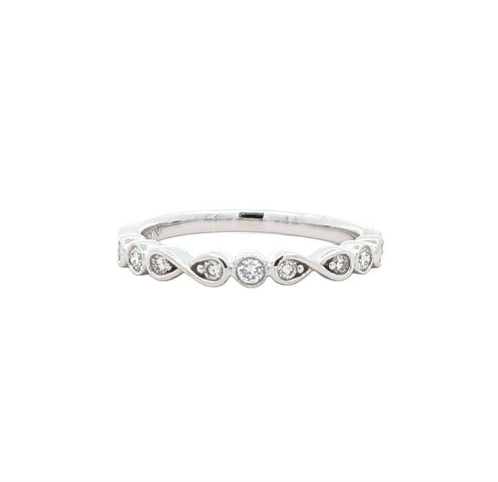 14KT White Gold 0.17ctw Diamond Band