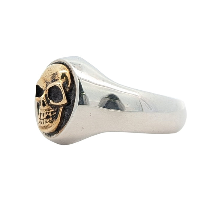 King Baby - Skull Motif Ring with Gold Alloy