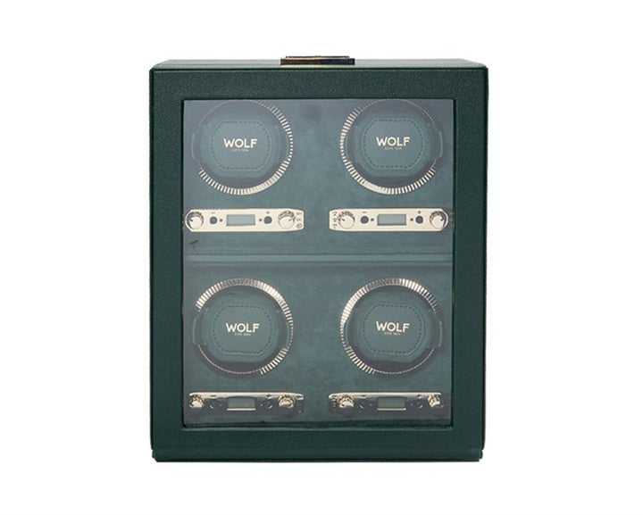 British Racing 4 Piece Watch Winder - Green