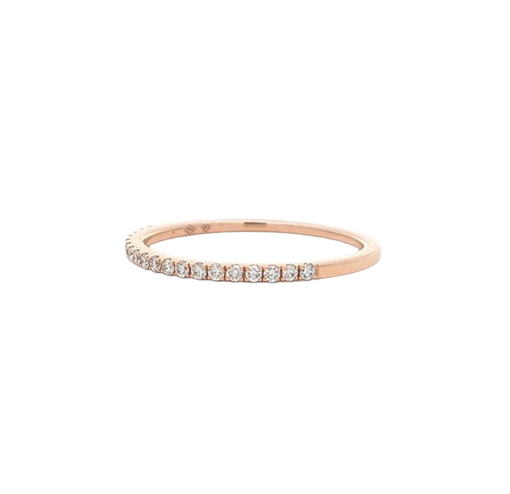 18KT Rose Gold 0.15ctw Diamond Band