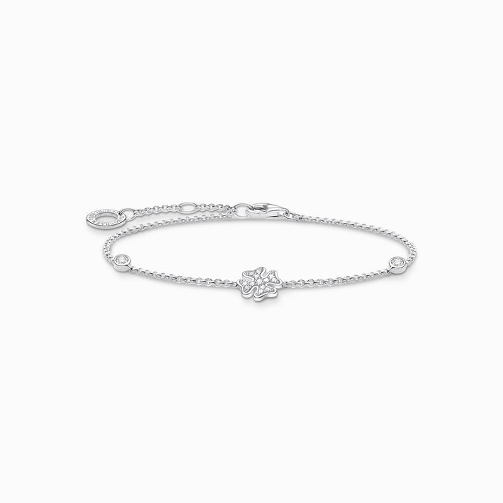 Thomas Sabo Sterling Silver CZ Cloverleaf Bracelet