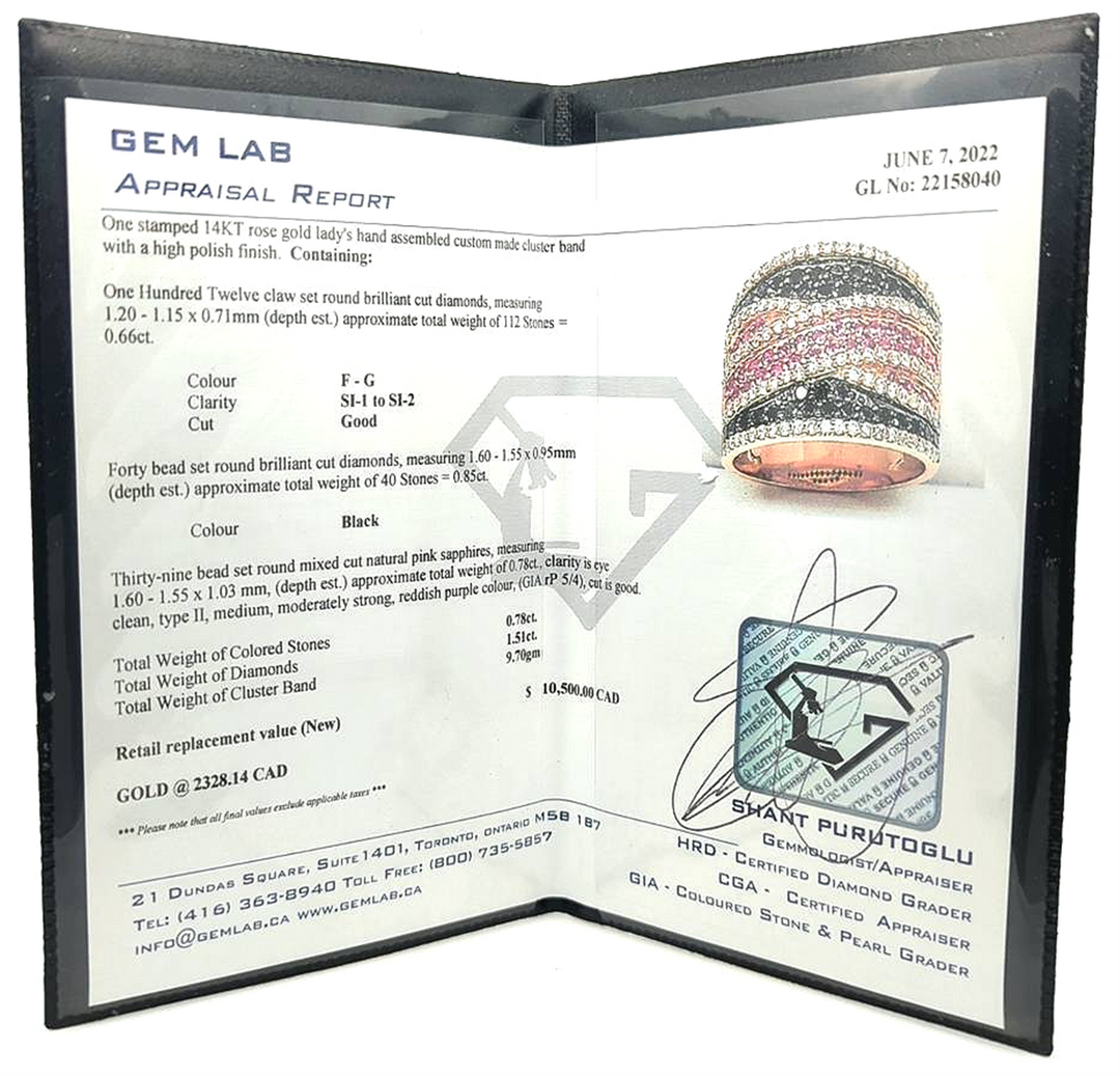 14KT Rose Gold Natural Pink Sapphire and 1.51ctw Diamond Estate Ring