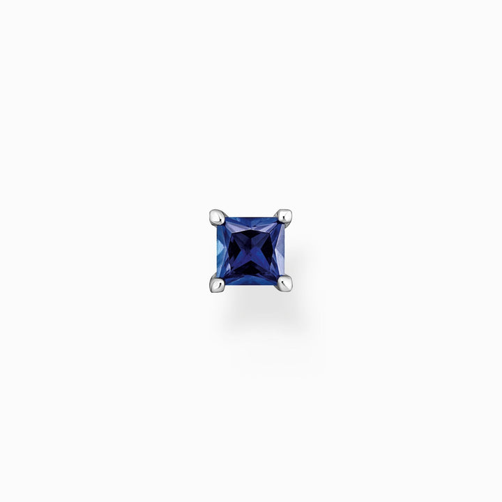 Thomas Sabo Single Ear Stud with Blue Stone - Silver
