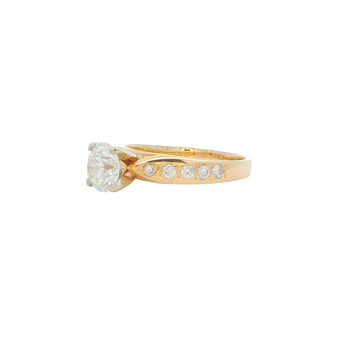 14KT Two-Toned Gold 1.41ctw Diamond Engagement Ring