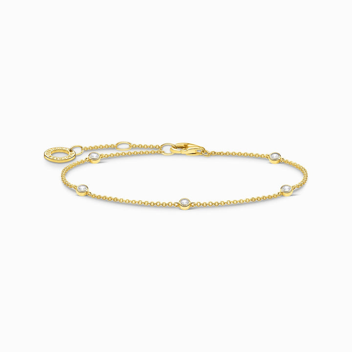 Thomas Sabo Sterling Silver Gold Plated CZ Bracelet