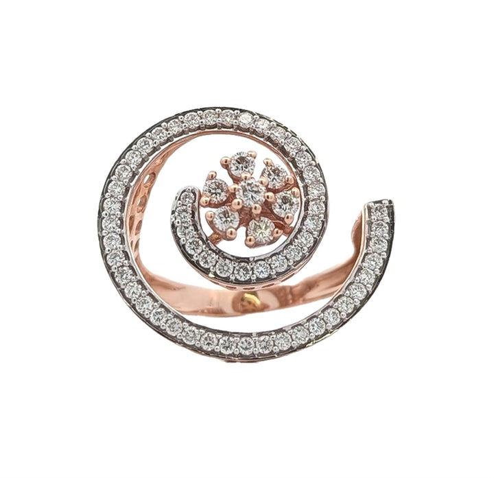 14KT Rose and White Gold 0.79ctw Diamond Estate Ring
