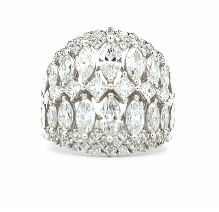 18KT White Gold 3.02ctw Diamond Fashion Ring