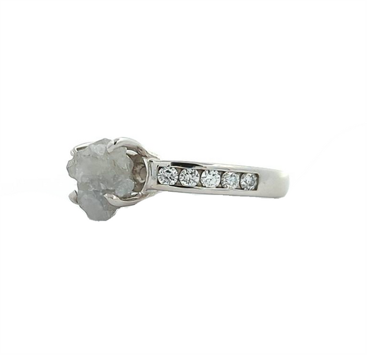 14KT White Gold 2.62ctw Diamond Estate Engagement Ring