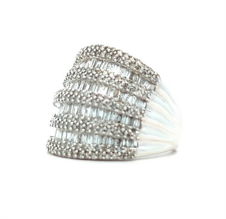 14KT White Gold 2.07ctw Diamond Estate Band