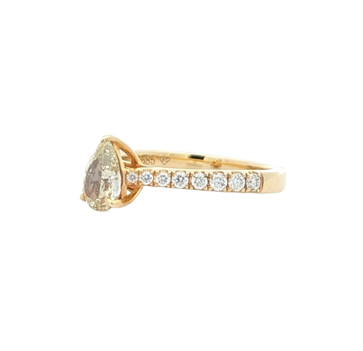 14KT Yellow Gold 0.70ctw Diamond Engagement Ring