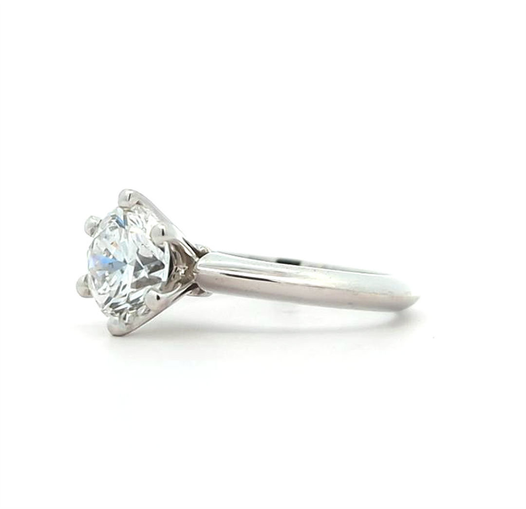 18KT White Gold 2.01ctw Diamond Solitaire Estate Engagement Ring