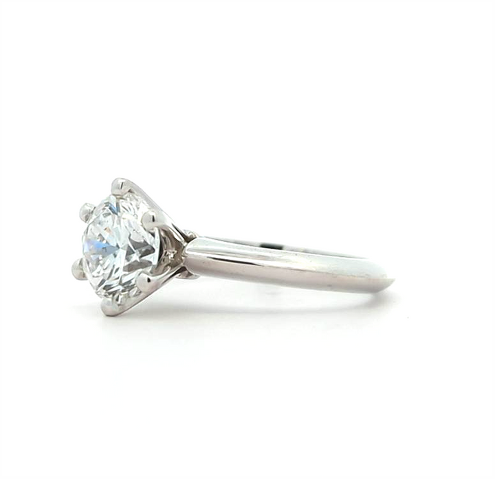 18KT White Gold 2.01ctw Diamond Solitaire Estate Engagement Ring