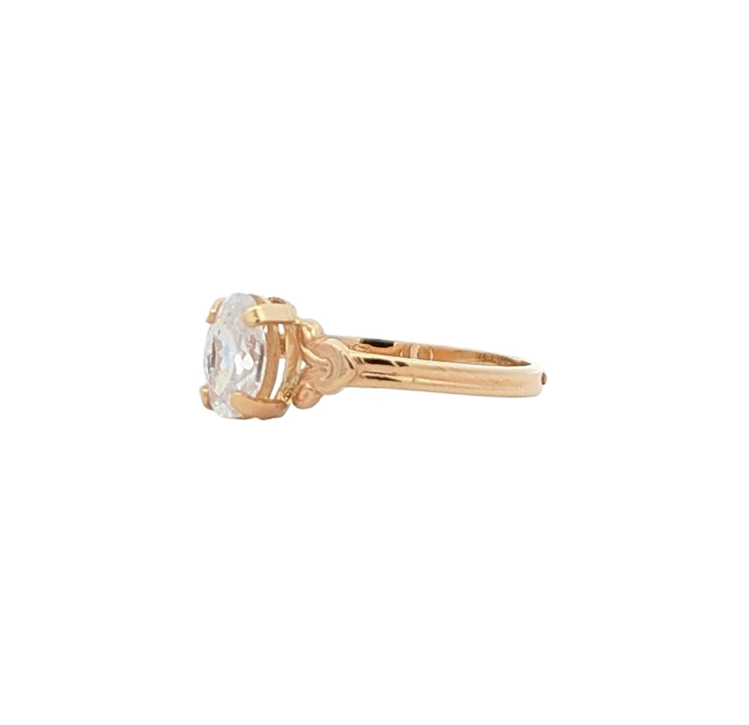 14KT Yellow Gold April Birthstone Ring