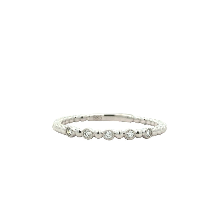 14KT White Gold 0.06ctw Diamond Ring