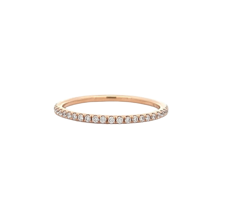 18KT Rose Gold 0.15ctw Diamond Band