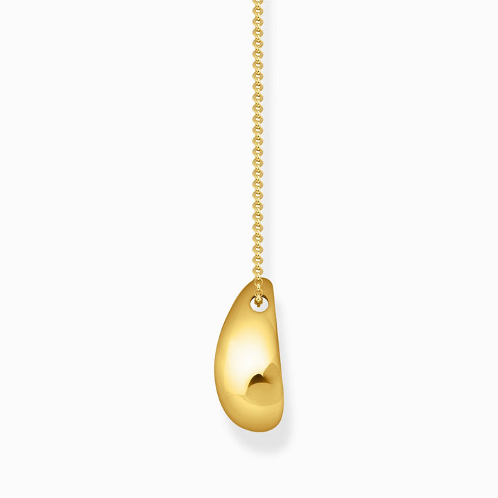 Sterling Silver Gold-Plated Necklace With Pendant In Organic Drop-Shape