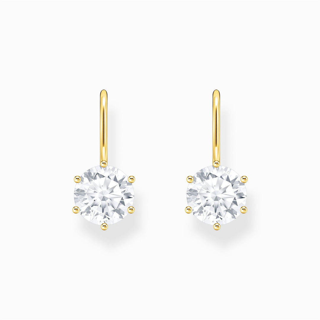 Thomas Sabo Sterling Silver Gold Plated CZ Earrings