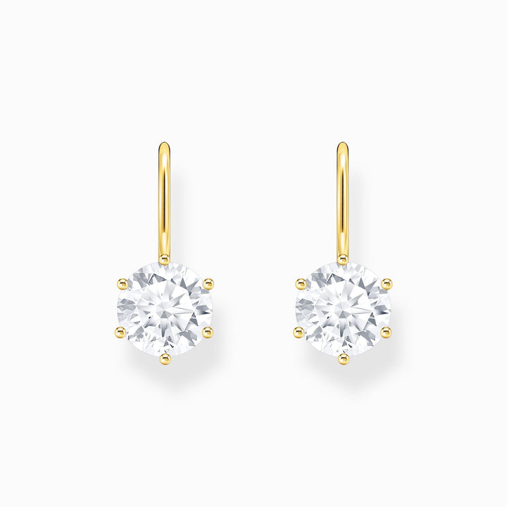 Thomas Sabo Sterling Silver Gold Plated CZ Earrings