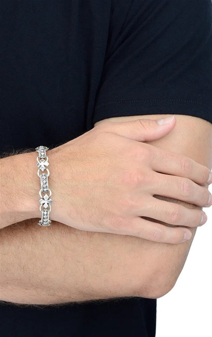 King Baby - MB Cross Light Link Bracelet - 8.75"