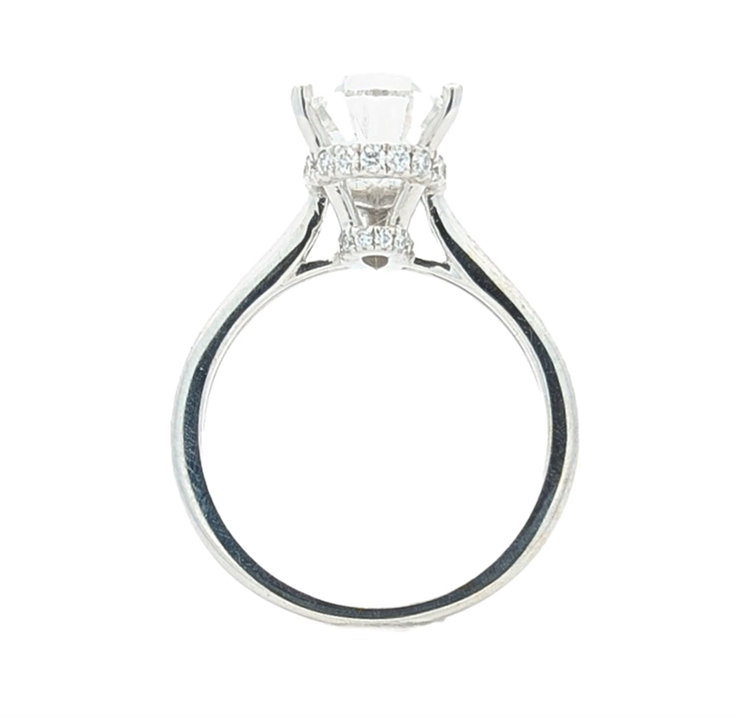 18KT White Gold 3.32ctw Lab-Grown Diamond Engagement Ring