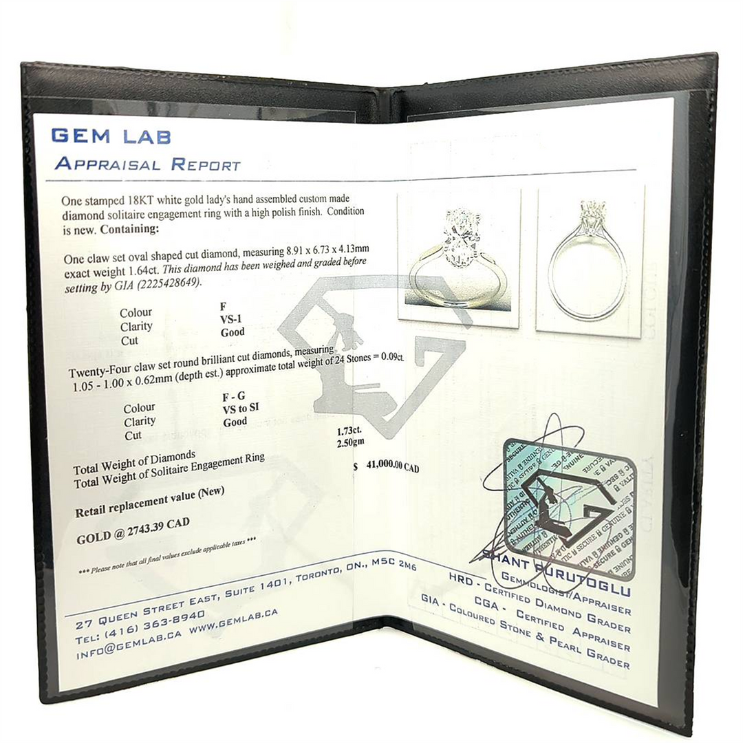 18KT White Gold 1.73ctw Diamond Engagement Ring