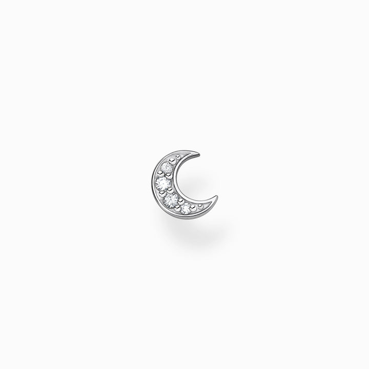 Thomas Sabo Sterling Silver CZ Moon Single Stud Earring