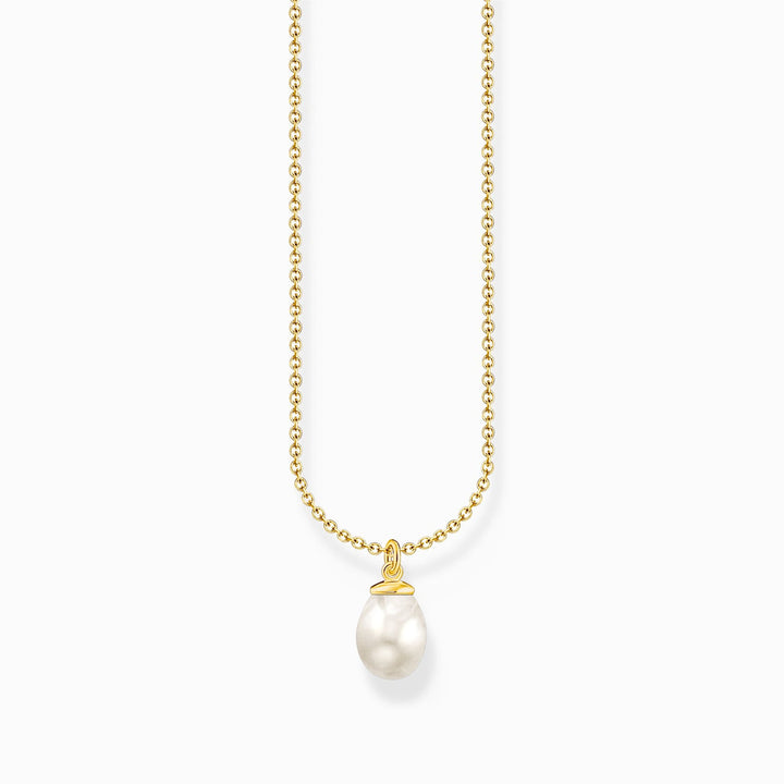 Thomas Sabo Sterling Silver Gold Plated Pearl Necklace