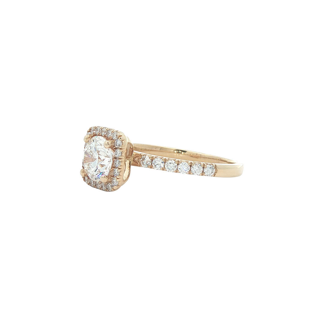14K Yellow Gold 1.48ctw Diamond Estate Engagement Ring