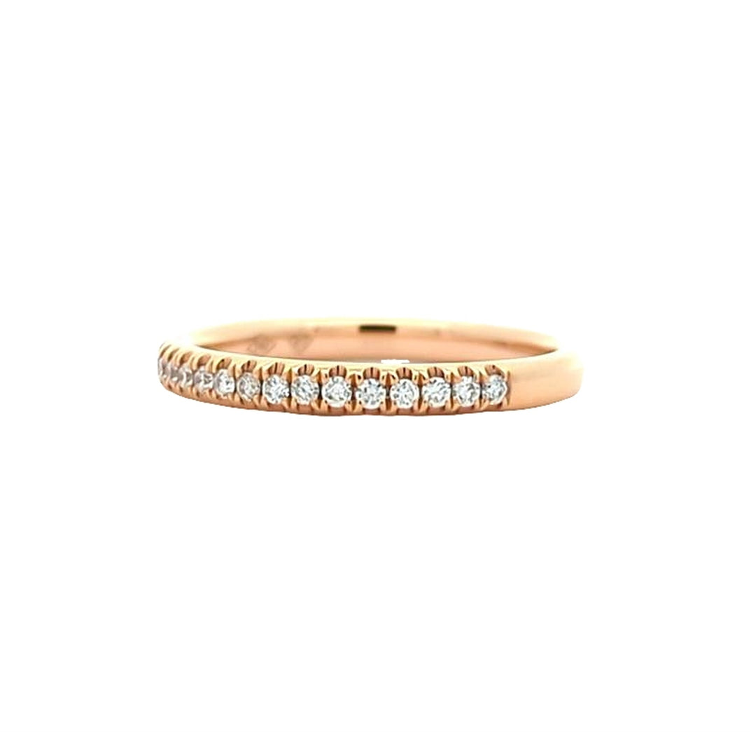18KT Rose Gold 0.20ctw Diamond Band