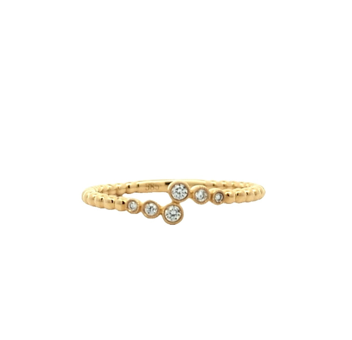 14KT Yellow Gold 0.08ctw Diamond Ring