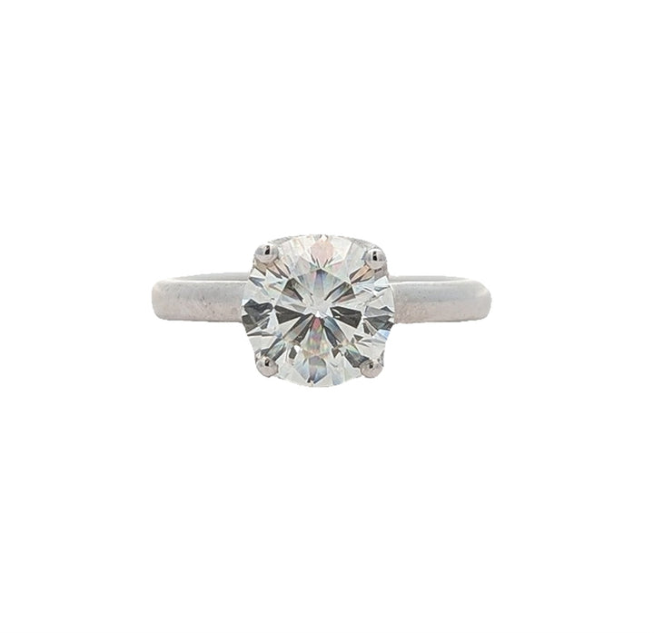 14KT White Gold 2.01ctw Diamond Solitaire Estate Engagement Ring