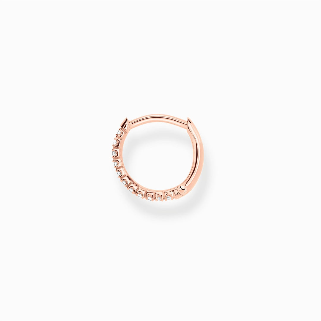 Thomas Sabo Single Hoop Earring White Stones - Rose Gold Plated