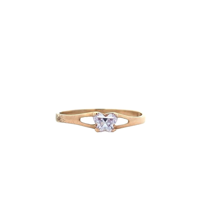 10KT Yellow Gold Butterfly June Birthstone Ring