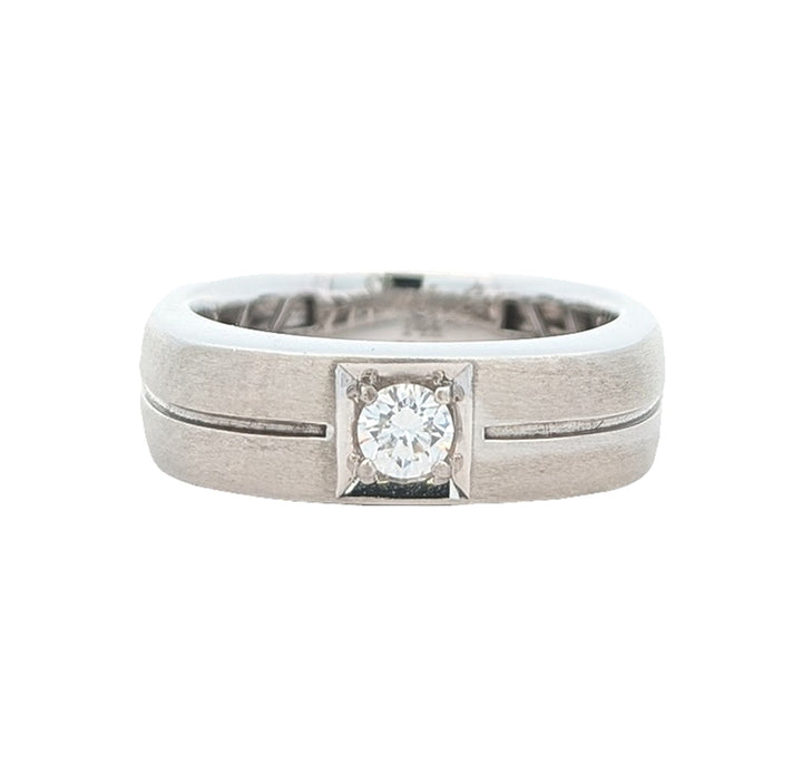 14KT White Diamond Men's Estate Ring