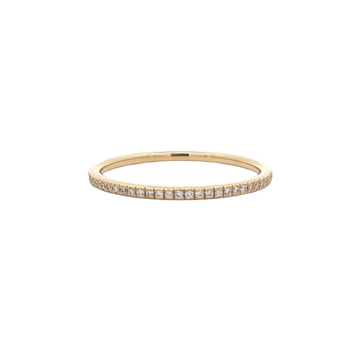 18KT Yellow Gold 0.09ctw Diamond Band