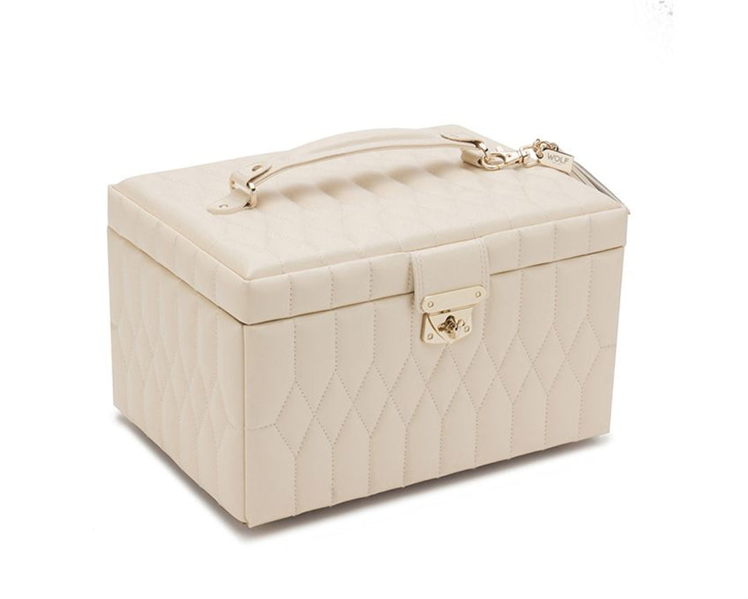 Caroline Medium Jewellery Case - Ivory