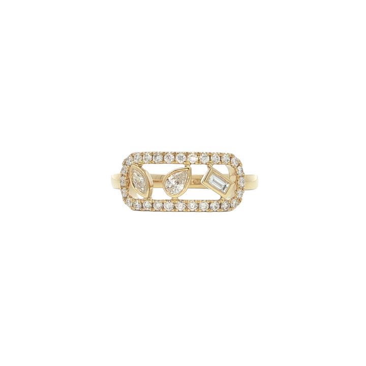 18K Yellow Gold 0.45ctw Diamond Ring